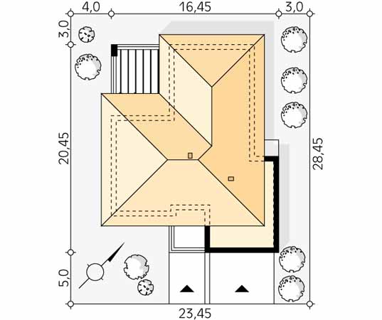 Projekt domu Cytrus 5 - usytuowanie na działce