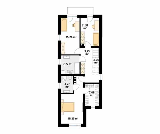 Projekt domu Daglezja W - rzut piętra