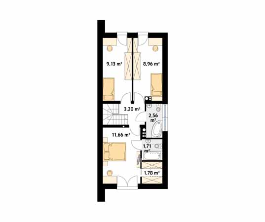 Projekt domu Dalia - rzut poddasza