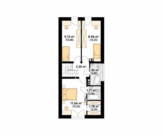 Projekt domu Dalia 2 - rzut poddasza