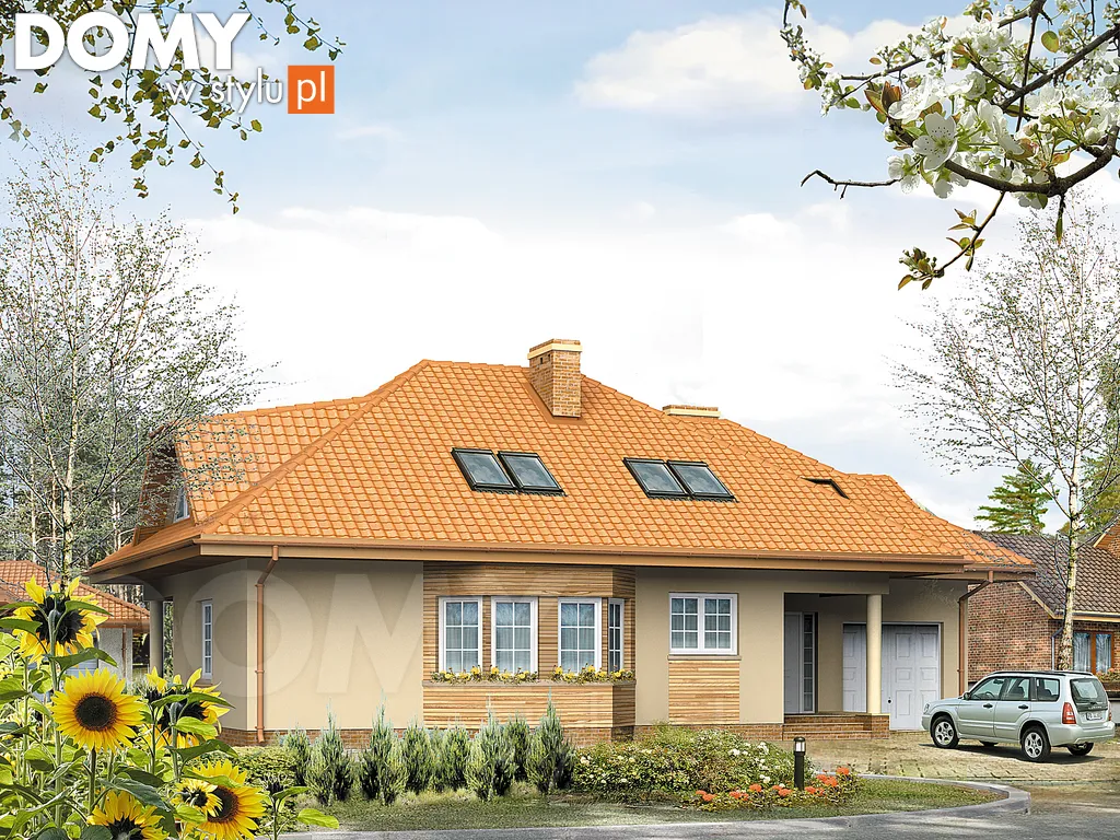 Projekt domu Delta - wizualizacja frontowa