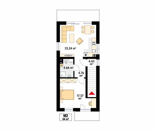 Projekt domu Dracena W - rzut poddasza