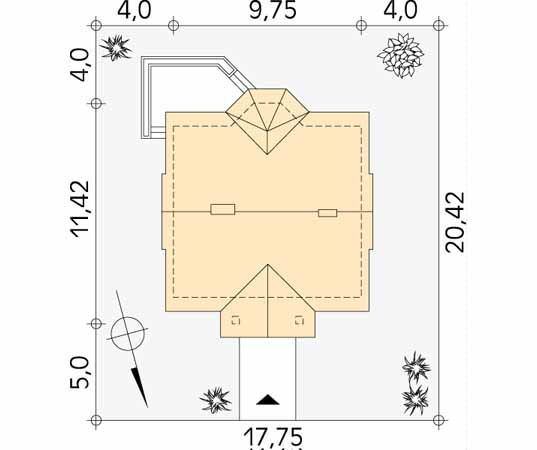 Projekt domu Echo 3 - usytuowanie na działce