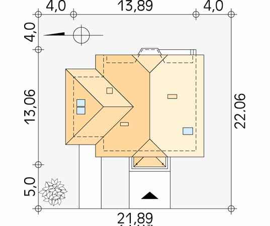 Projekt domu Edyta - usytuowanie na działce