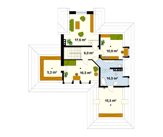 Projekt domu Etiuda 2 - rzut poddasza