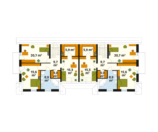 Projekt domu Fagot - rzut poddasza