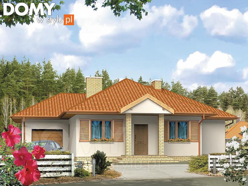 Projekt domu Fantazja - wizualizacja frontowa