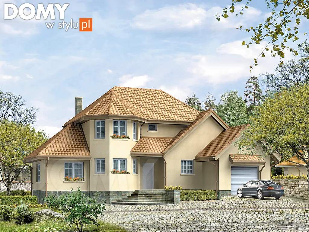 Projekt domu Forsycja - wizualizacja frontowa