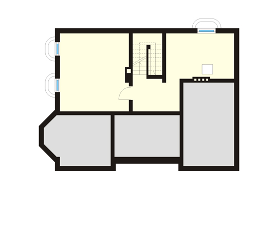 Projekt domu Fraszka - rzut piwnicy