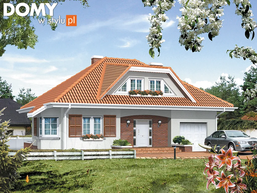 Projekt domu Fraszka - wizualizacja frontowa