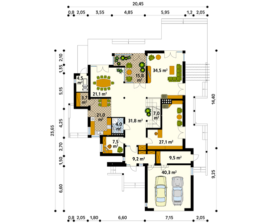 Projekt domu Freya 2 - rzut parteru