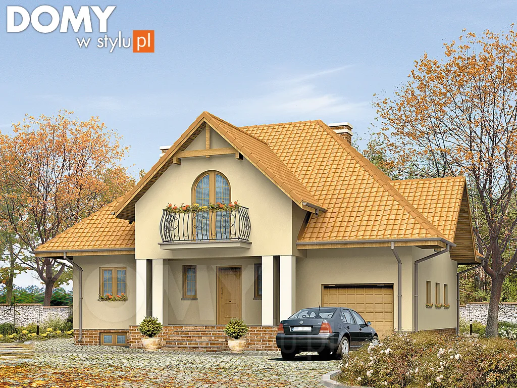 Projekt domu Gama 2 - wizualizacja frontowa