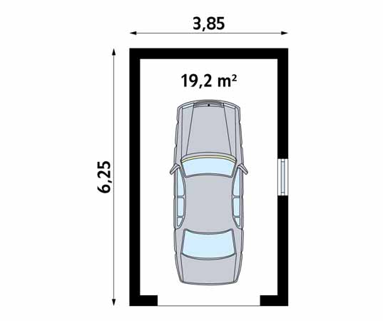 Projekt garażu Garaż G6 - rzut parteru