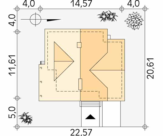 Projekt domu Grab 2 - usytuowanie na działce