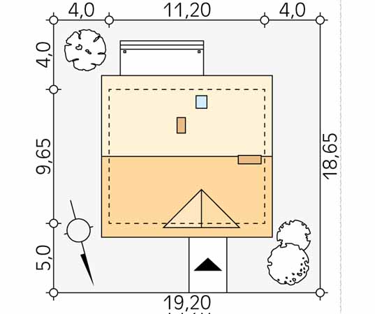 Projekt domu Indygo 4 - usytuowanie na działce
