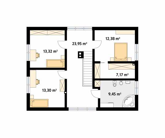 Projekt domu Jagodowy 2 dr-T - rzut poddasza