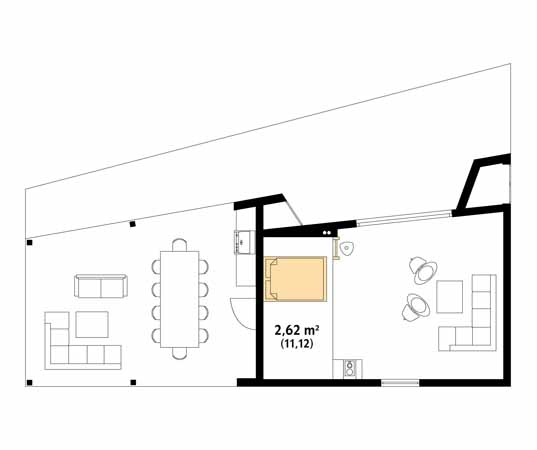 Projekt domu Jaskier dr-S - rzut poddasza