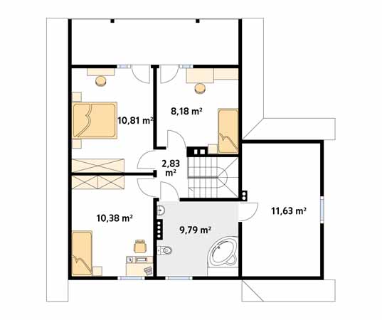Projekt domu Jaśmin 3 dr-S - rzut poddasza