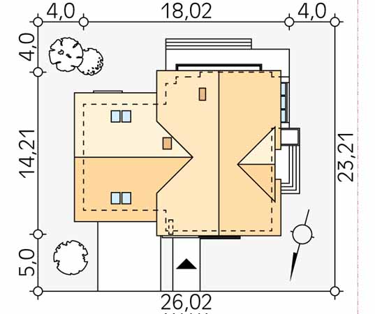 Projekt domu Jaspis 6 - usytuowanie na działce