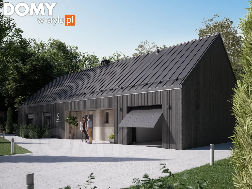 Nowoczesny projekt domu parterowego Jemioła 5 - wizualizacja frontowa