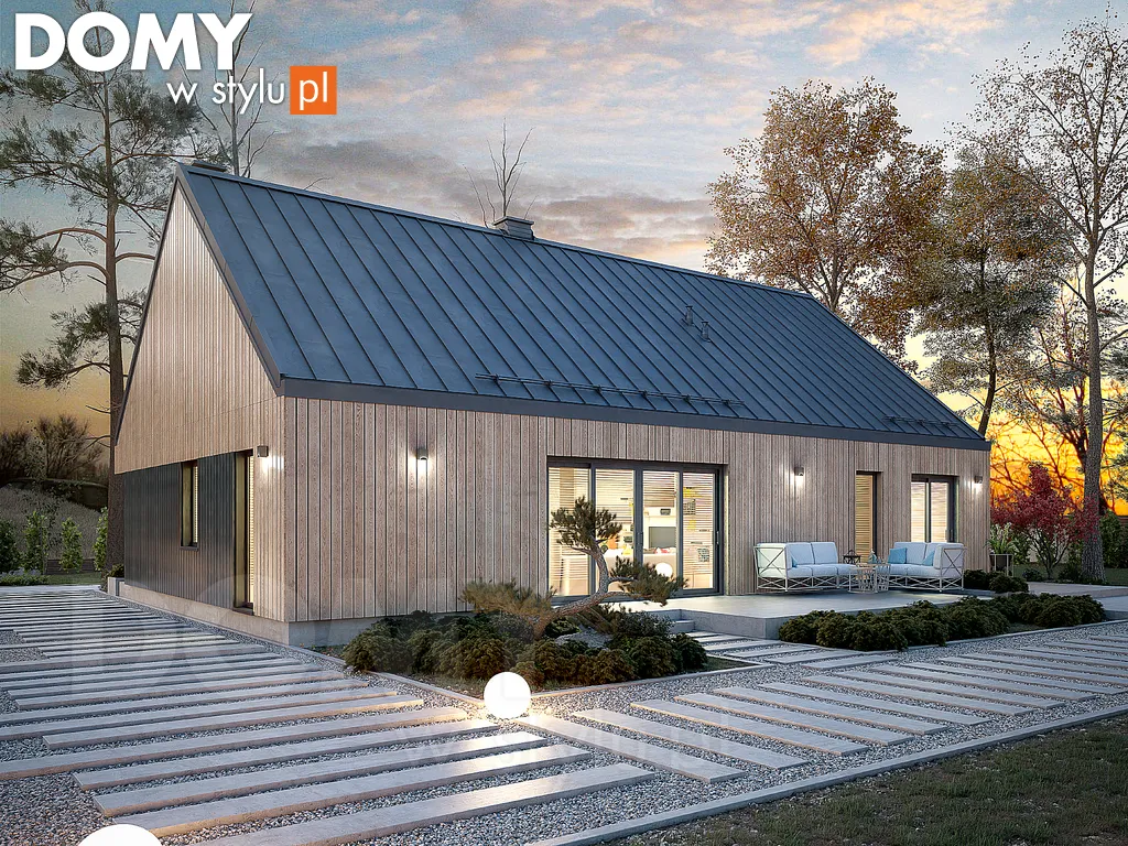 Nowoczesny projekt domu parterowego Jemioła 7 - wizualizacja frontowa