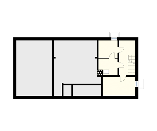 Projekt domu Jutrzenka - rzut piwnicy