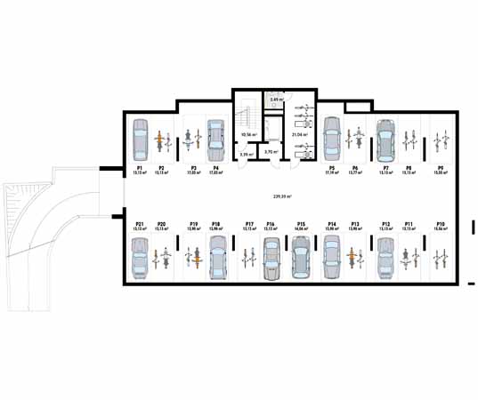 Projekt domu Kameralny - rzut piwnicy