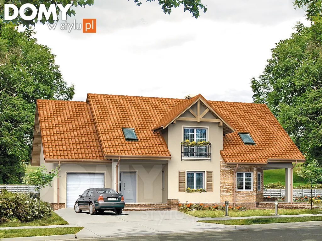 Projekt domu Kanon - wizualizacja frontowa