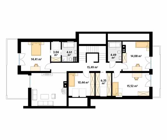 Projekt domu Karmin - rzut poddasza