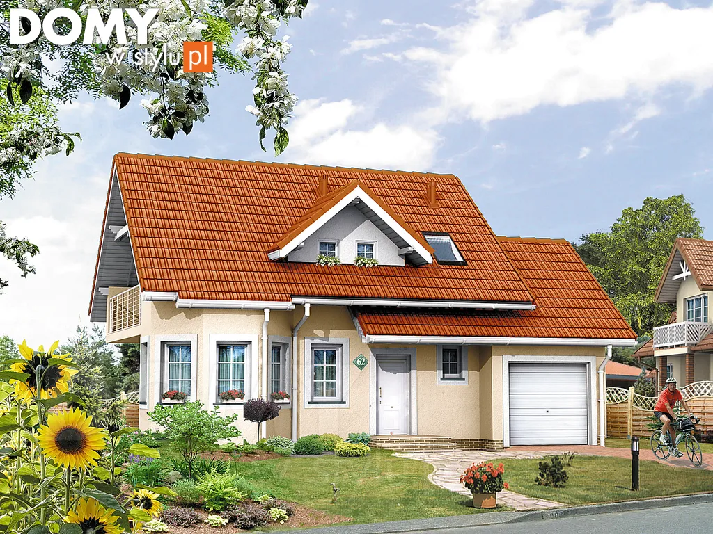 Projekt domu Kaśka - wizualizacja frontowa