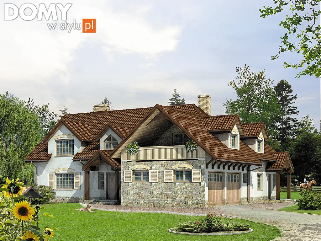 Projekt domu Kasztan - wizualizacja frontowa