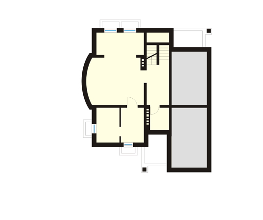 Projekt domu Klasyk 2 - rzut piwnicy