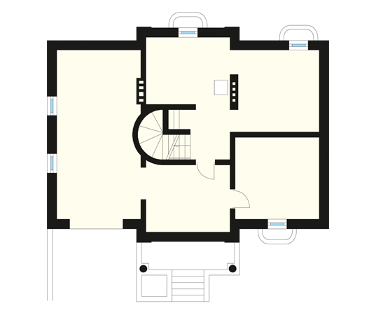 Projekt domu Kora - rzut piwnicy