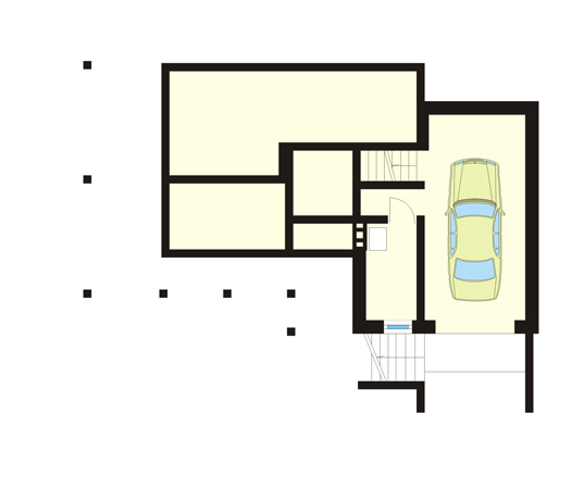 Projekt domu Krakowiak dr-S - rzut piwnicy