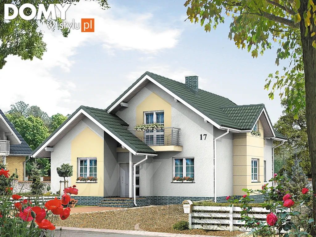 Projekt domu Kryśka - wizualizacja frontowa