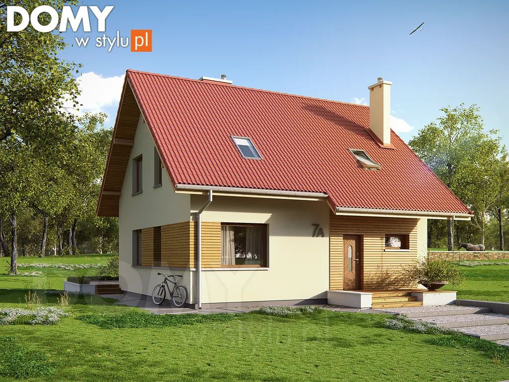 Nowoczesny projekt domu z poddaszem Kulczyk 2 - wizualizacja frontowa