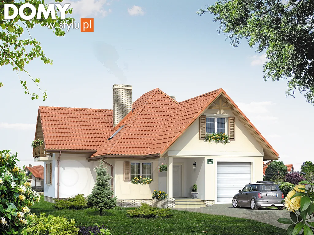 Projekt domu Kurant - wizualizacja frontowa