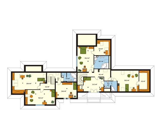 Projekt domu Laguna - rzut poddasza