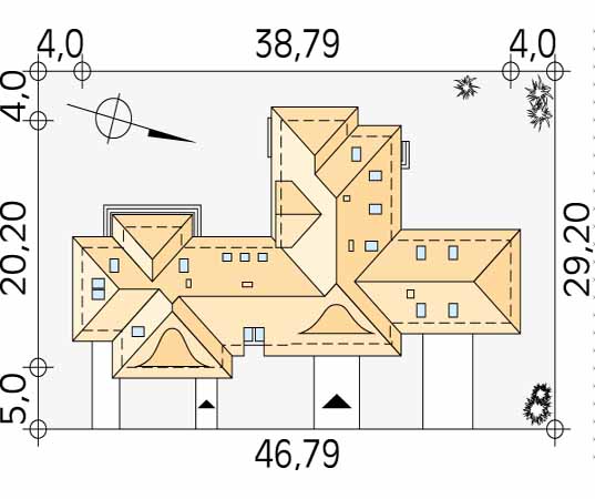 Projekt domu Laguna - usytuowanie na działce