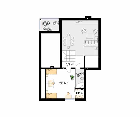 Projekt domu Lara 3 - rzut poddasza