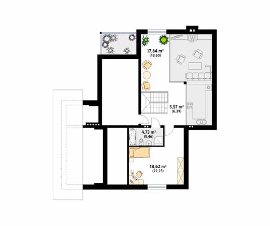 Projekt domu Lara 4 - rzut poddasza