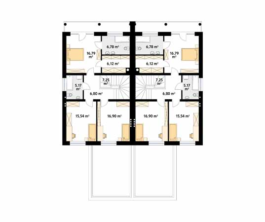Projekt domu Larus 4 - rzut poddasza