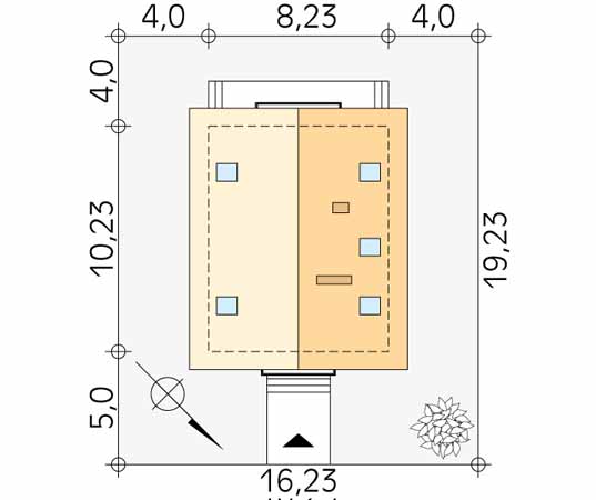 Projekt domu Laura 2 - usytuowanie na działce