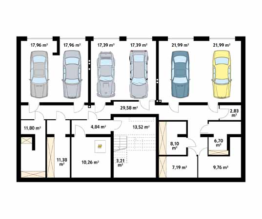Projekt domu Lazur 2 - rzut piwnicy
