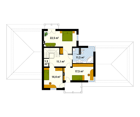 Projekt domu Legenda 2 - rzut piętra