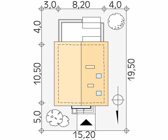 Projekt domu Lilia 2 - usytuowanie na działce