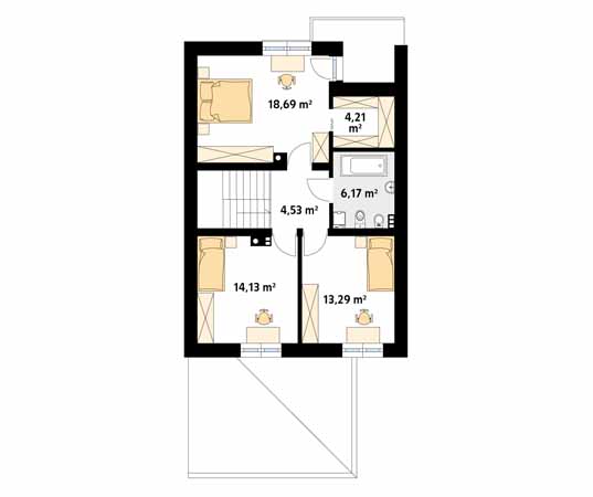 Projekt domu Limba W2 - rzut piętra