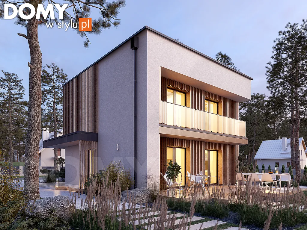 Nowoczesny projekt domu piętrowego Lopra 3 - wizualizacja frontowa