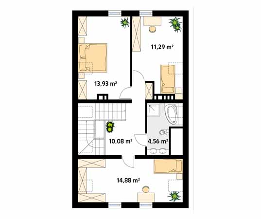Projekt domu Lupus 2 - rzut poddasza