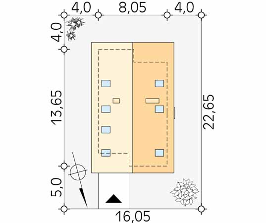 Projekt domu Lupus 2 - usytuowanie na działce